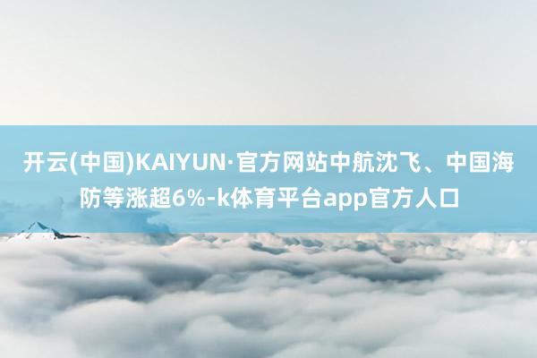 开云(中国)KAIYUN·官方网站中航沈飞、中国海防等涨超6%-k体育平台app官方人口
