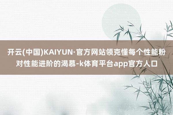 开云(中国)KAIYUN·官方网站领克懂每个性能粉对性能进阶的渴慕-k体育平台app官方人口