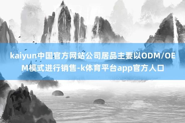 kaiyun中国官方网站公司居品主要以ODM/OEM模式进行销售-k体育平台app官方人口