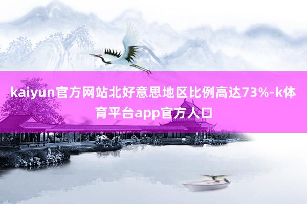 kaiyun官方网站北好意思地区比例高达73%-k体育平台app官方人口