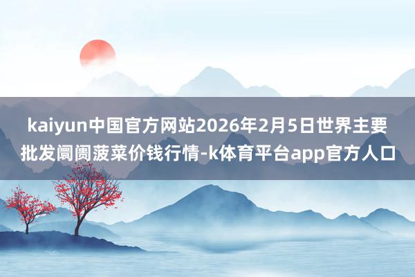 kaiyun中国官方网站2026年2月5日世界主要批发阛阓菠菜价钱行情-k体育平台app官方人口